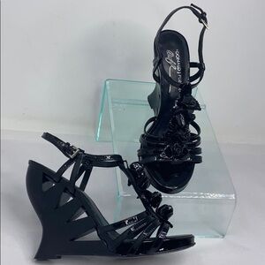 Donald J Pliner Sz 7.5M Bambi High Wedge Sandals